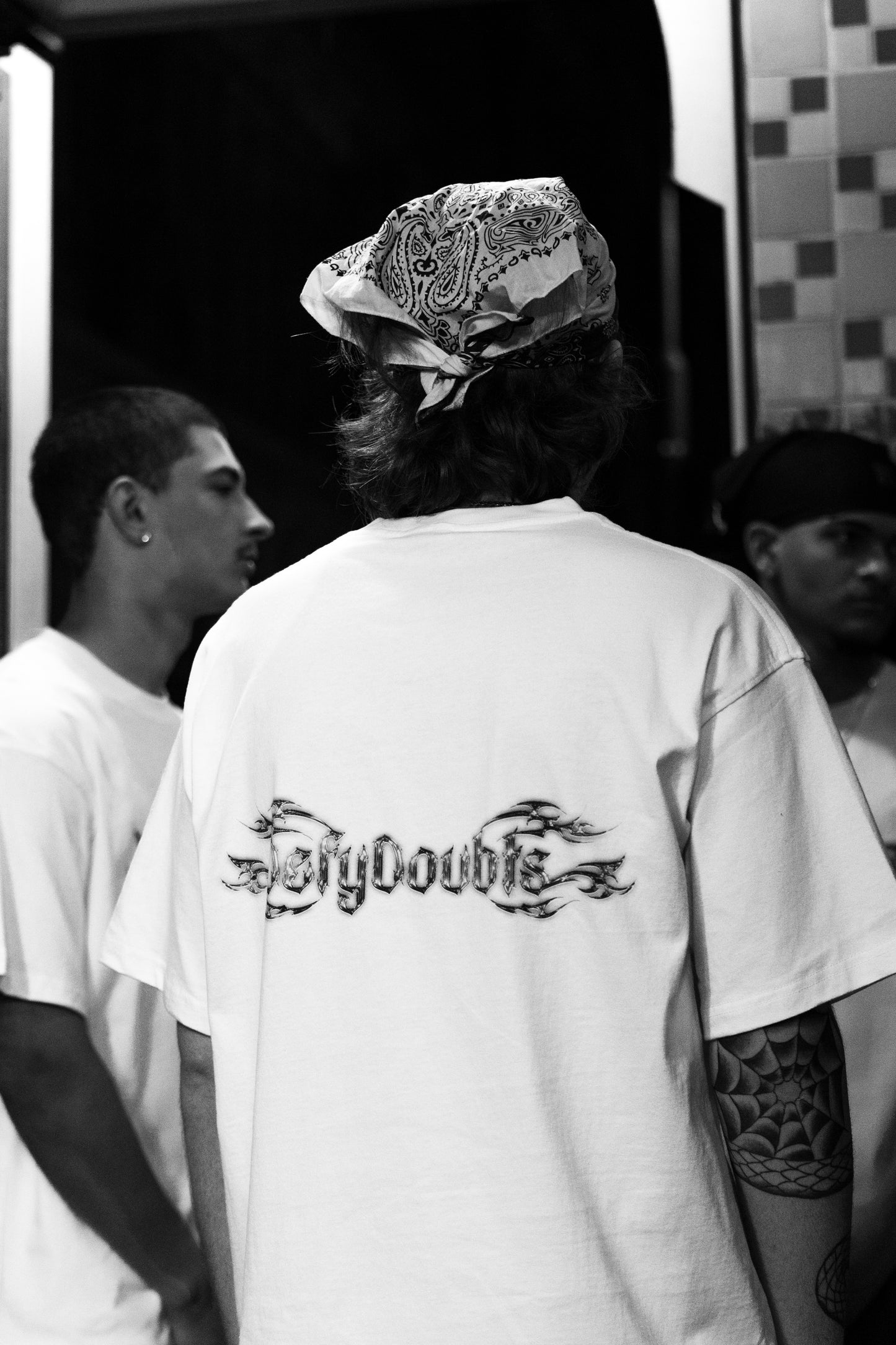 "Metallic White" Defy Doubts Brand Tee
