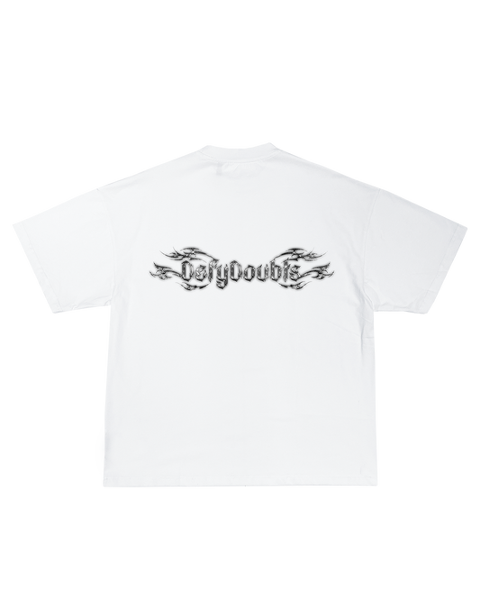 "Metallic White" Defy Doubts Brand Tee
