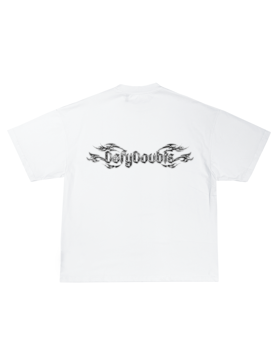"Metallic White" Defy Doubts Brand Tee